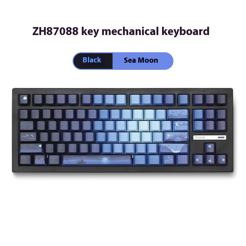 Zuohe ZH870 Mechanical Keyboard Three Mode RGB Bluetooth Wireless Gaming Keyboard Hot Swap 88Keys Custom Pc Gamer Accessories. 
