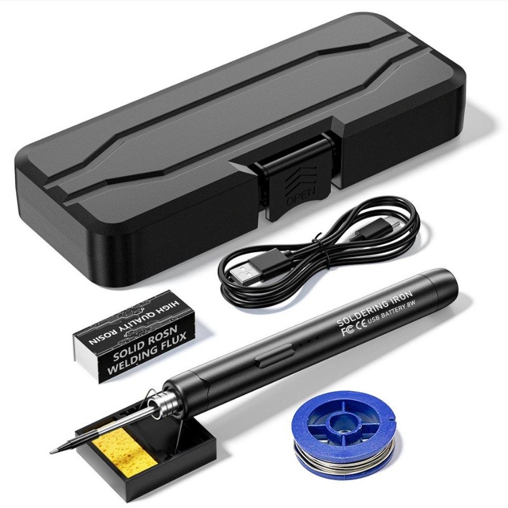 USB Portable Intelligent Electric Soldering Iron Multifunctional Soldering Welding Pen with 300-450℃ Temperature Adjustment Function for Soldering Repairing and Maintenance Use