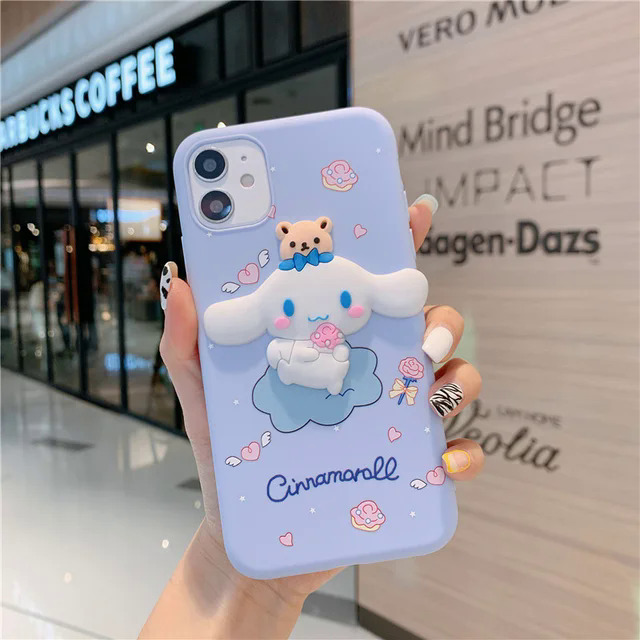 【Healer DingD】 Sanrio Cartoon Doll Cinnamoroll My Melody Cell Phone Case For IPhone 12 12Pro 12ProMax 11 Pro Max X XS XR 8 7 Plus Soft Covers. 