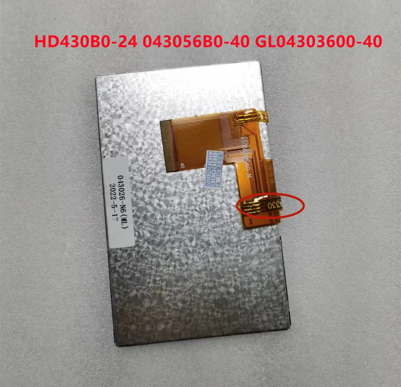 For 4.3 inch 40 Pin TFT LCD Display Common Screen GL043056B0-40 HD430B0-24 043056B0-40 GL04303600-40 ZNL043T702-P40 480(RGB)*272. 