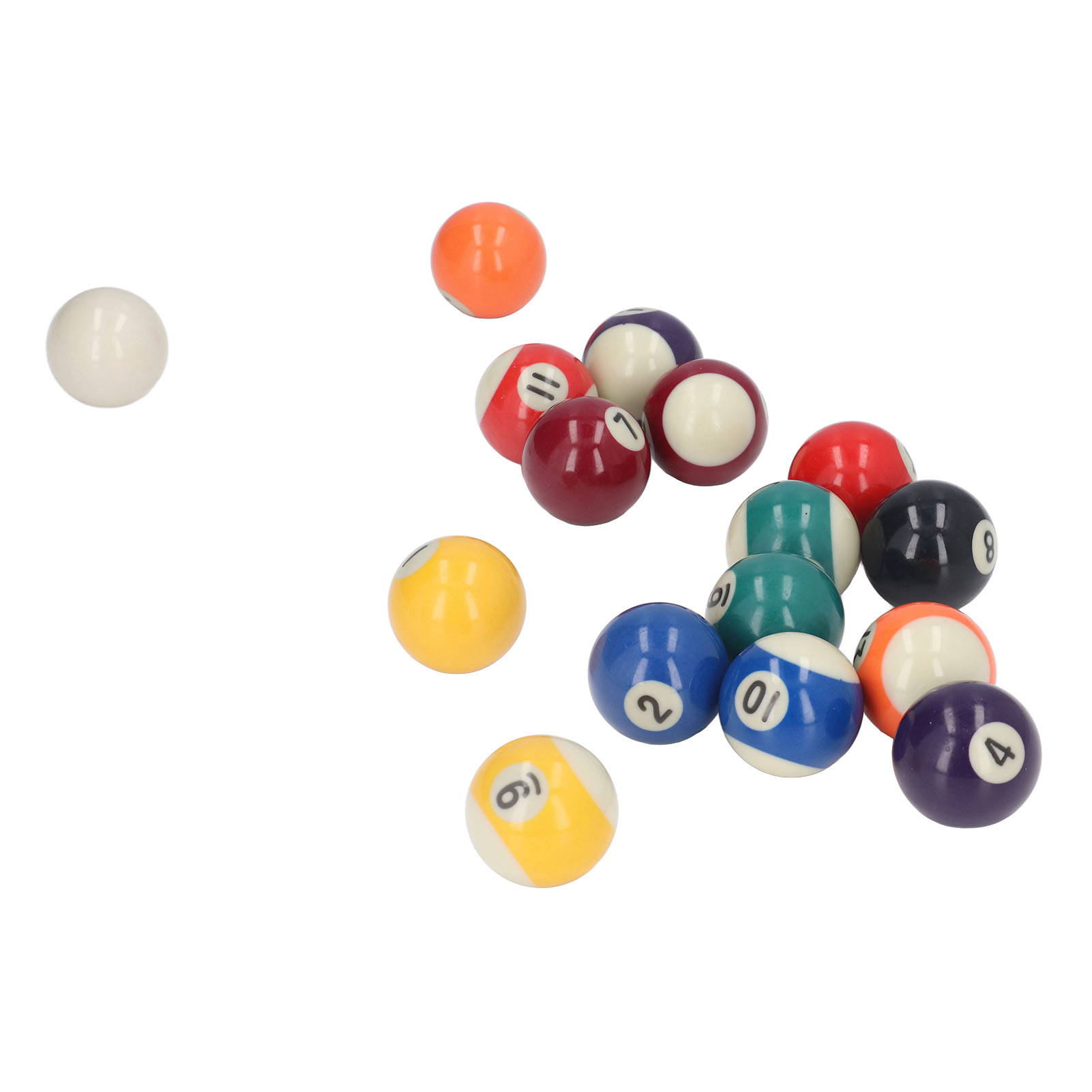 16pcs Mini Pool Balls American Style Multiple Colors 1.5inch Resin Pool Table Balls for Game Rooms Recreation Games. 