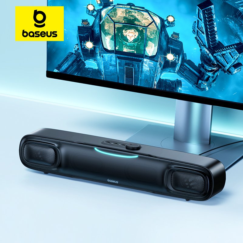Baseus DS10 Portable Soundbar Speaker Bluetooth 5.3 4-Unit Driver Audio 3D Soundscape Surround Mini SubwooferSound Box for Lapto