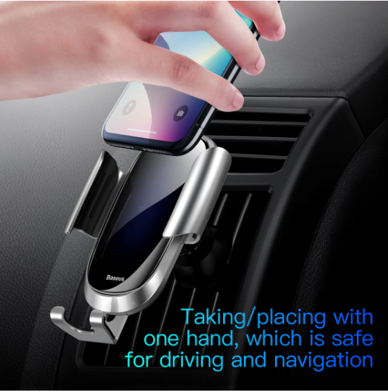 BASEUS Future Series Glass Surface Gravity Car Air Vent Mount Holder for All Mobile Phone.