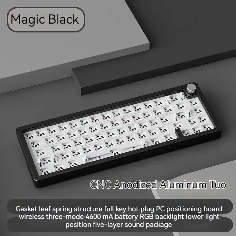 Xinmeng A66 Aluminum Tuotuo The Third Mock Examination Mechanical Keyboard Bluetooth Wireless Rgb Hot Plug Axis Customization. 