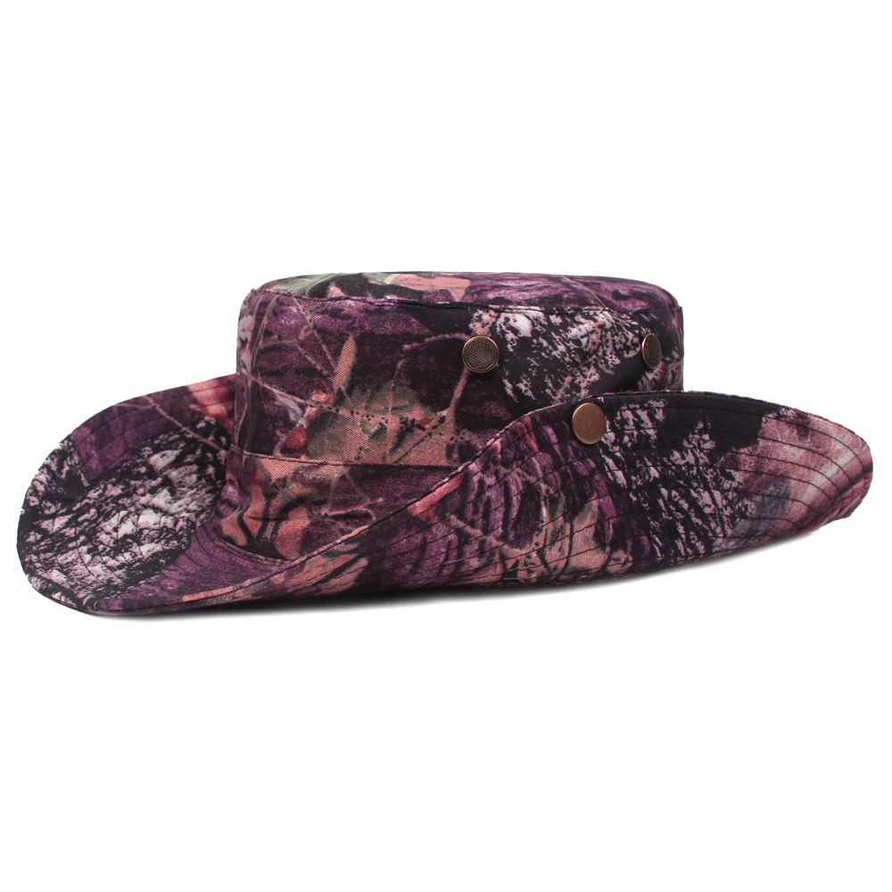 purple camo bucket hat