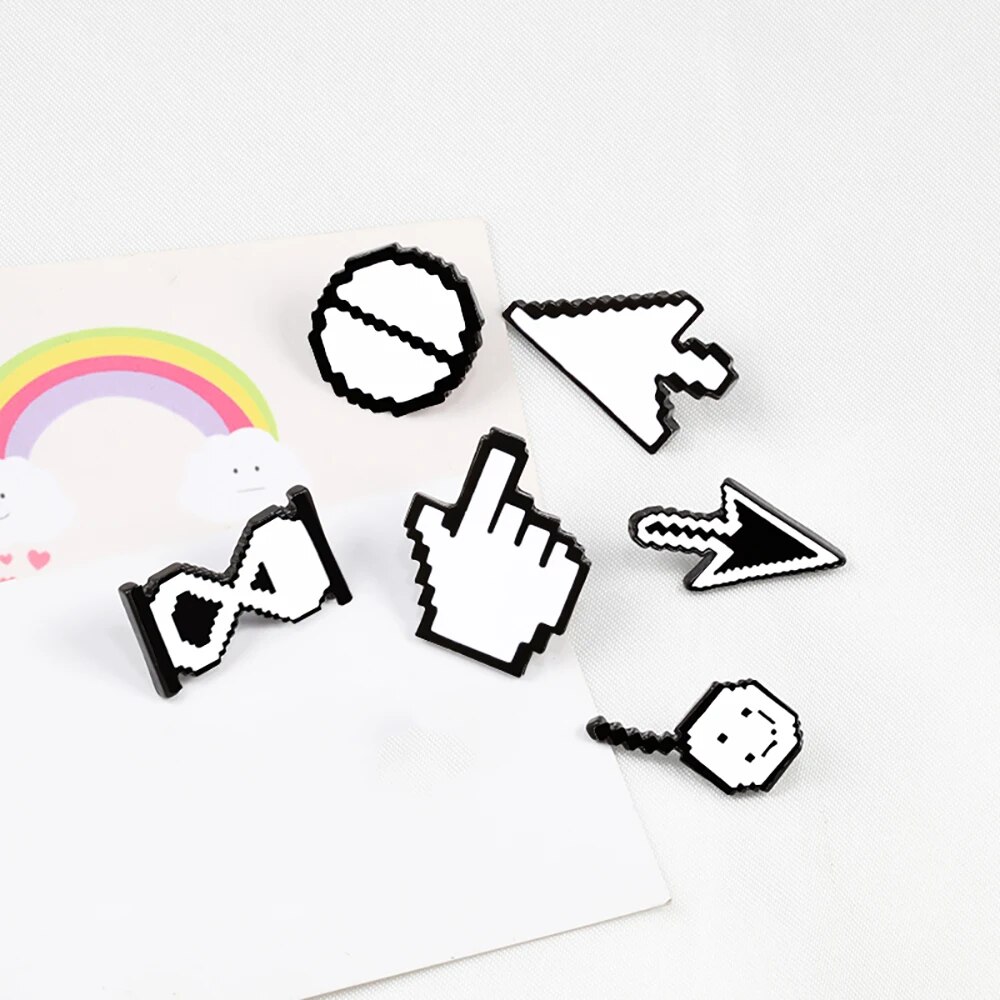 Creative Computer Cursor PS AI Enamel Pins Photoshop Toolbar TV ESC WASD Keyboard Brooches Badge for Programmer Backpack Jewelry. 