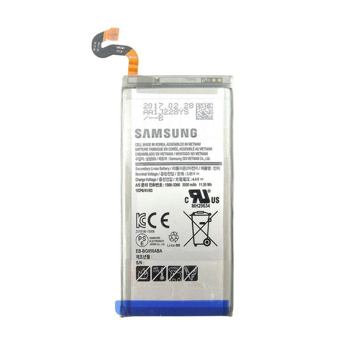 Samsung Galaxy S8 Battery Lithium Polymer Replacement Battery With 3000 Capacity For SM-G950FD, SM-G950W, SM-G950S, SM-G950K, SM-G950L, SM-G9500, SM-G950A, SM-G950P, SM-G950T, SM-G950U, SM-G950V, SM-G950F, SM-G950U1, SM-G950N, SC-02J, SCV36, SM-G950, G950