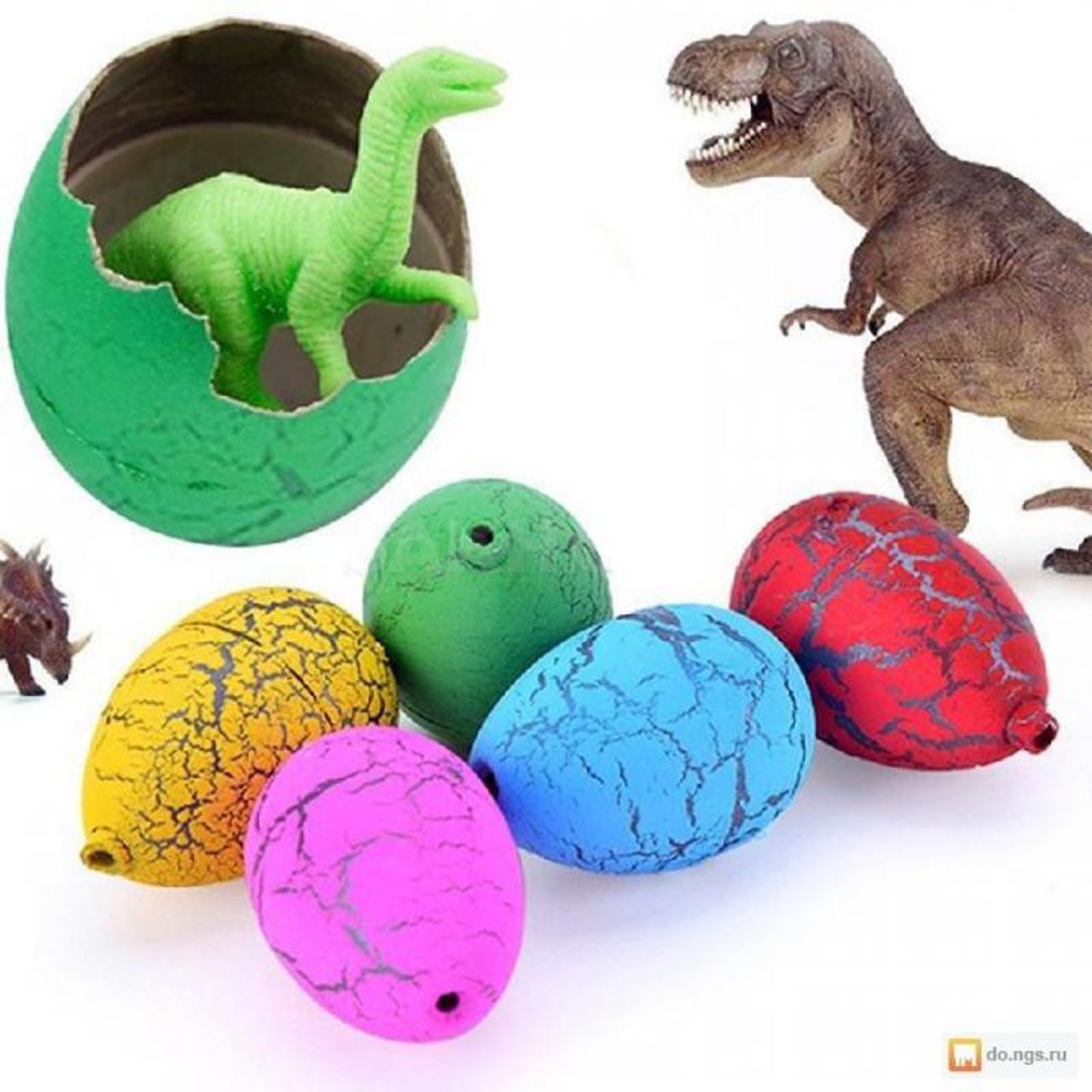 dinosaur egg toy in water