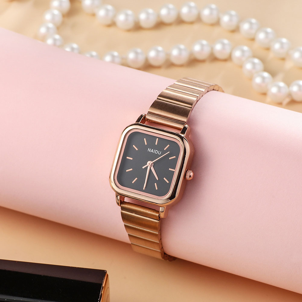 (New) yfashion girls quartz watch Trendy IP electrical square dial college style wrist watch for women birthday gifts color
