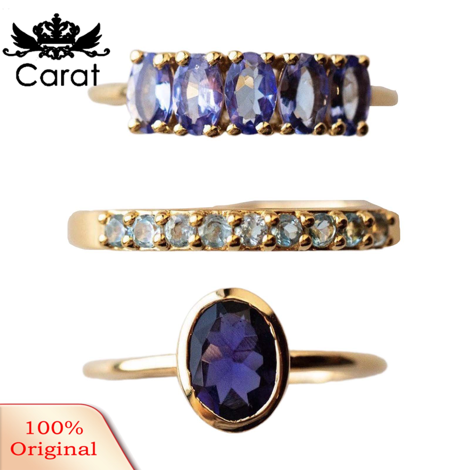 3pcs Women Rings Multipurpose Fade-resistant Lady Wedding Rings Jewelry Supplies