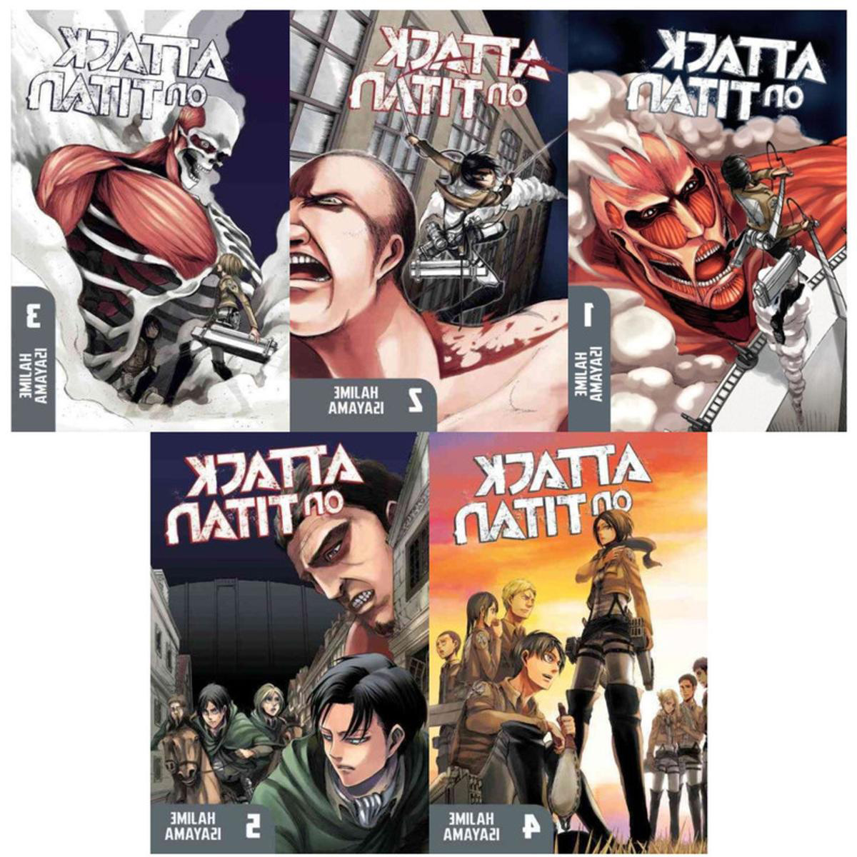 Attack Volume 1-5 Collection for Book Lover. 