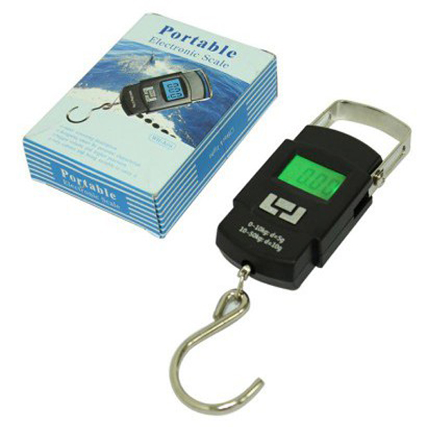Portable Digital Hanging Weight Scale Black. 