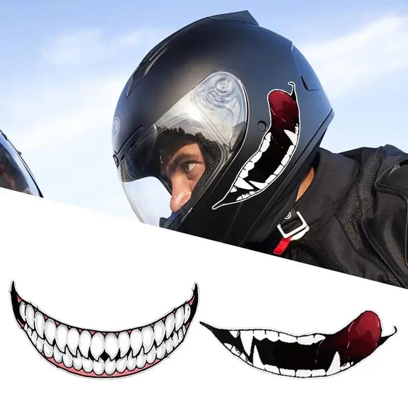 1pc Evil Teeth and Tongue Stickers DIY Auto Bumper Horror Motorcylce Helmet Decals for SHOEI Z8 KYT HJC Agv K1 K3 K5-S ARAI LS2. 