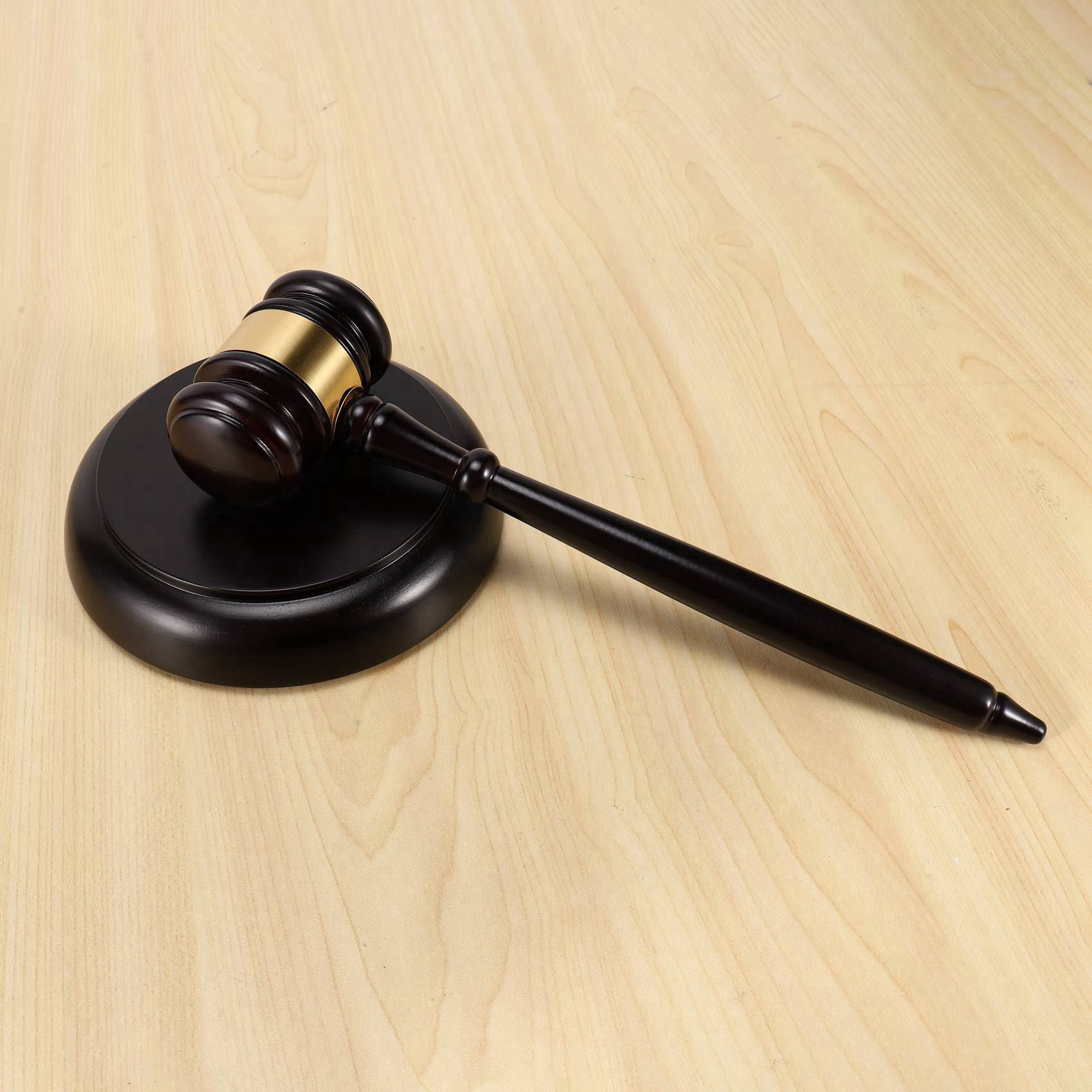3X Wooden Judge's Gavel Auction Hammer with Sound Block for Attorney Judge Auction Handwork. 