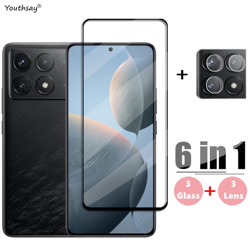 Poco F protective lens film ro screen protector o F6 P Xiaomi Poc6 Pro Poco F6 in 1 glass full coverage tempered glass suitable for 6 Pro
