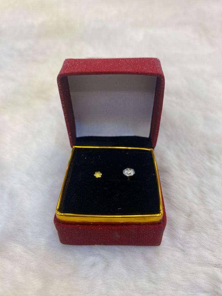 Understated -Premium Quality - SJ54 Diamond Cut Zirconia Stone Regular Usable Nose pin Nakful With Gift Box- Progressively Better. 