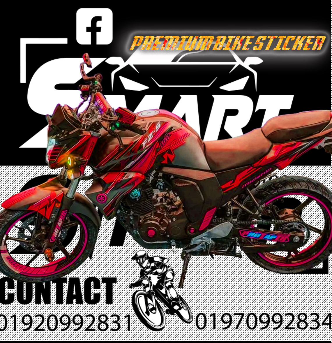 HOT Motorcycle Yamaha Fz V2 Red Red Fzs V2 Stickers Red Fz