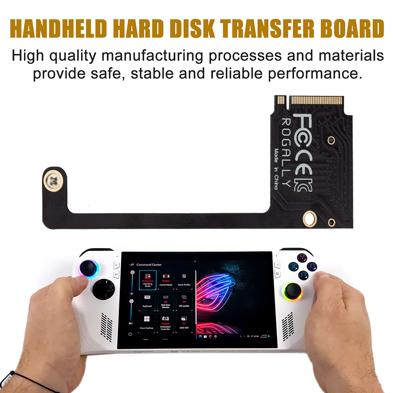 For SSD Memory Card Adapter Converter Accessories For ASUS Rog Ally Handheld Transfer Board PCIE4.0 90 Degrees M2 Transfercard Eatop. 