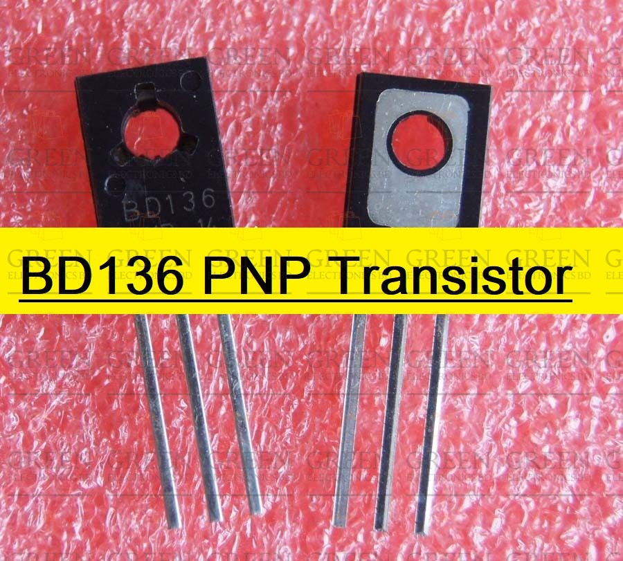 5Pcs BD136 Transistor BD 136 PNP Power Transistor Output 45V 1.5A TO-126 Package Transistor IC Electronics Components. 