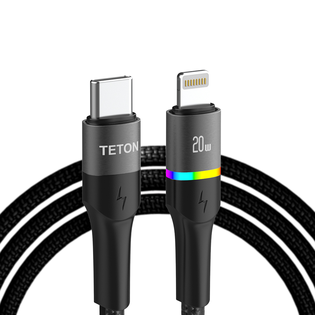 TETON USB C to lightning Braided Cable 20W PD Fast Charger Data Cable for  iPhone 13,12, 12 Pro,11 /iPhone 11 Pro /XS Max X, Macbook Pro, Air, iPad Pro. 