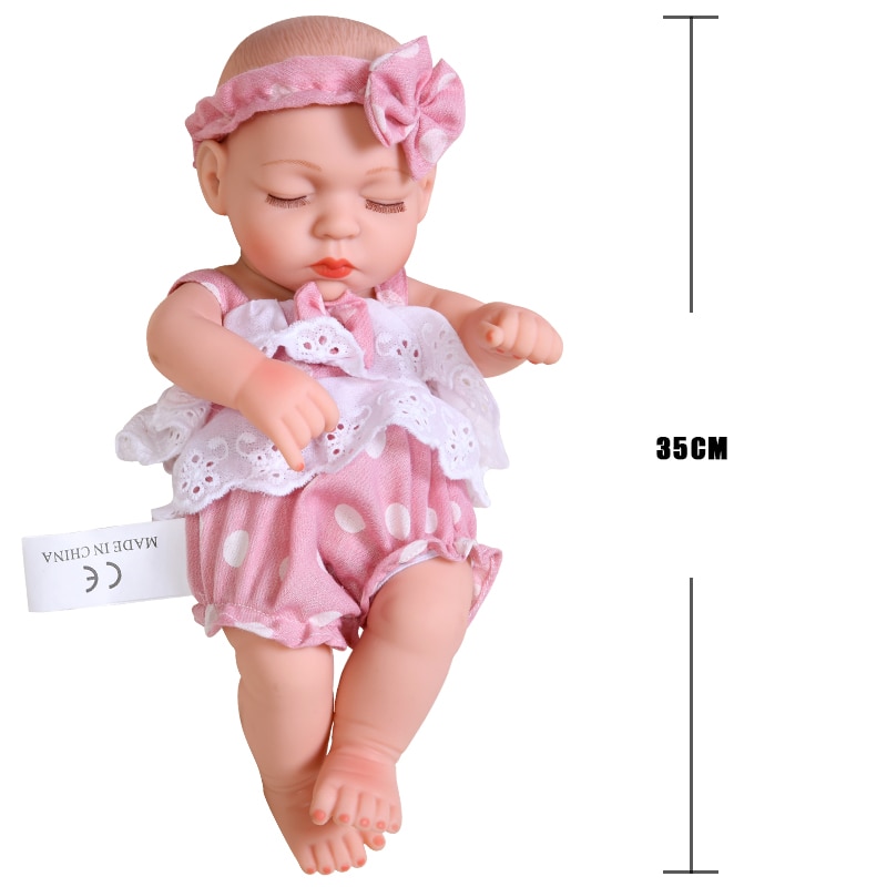 【Happy baby toy store】30cm Lovely Baby Dolls Reborn Full Soft Silicone Realistic Reborn Baby Body Lifelike Alive Babies Toys For Girls Kids Gift Dolls. 