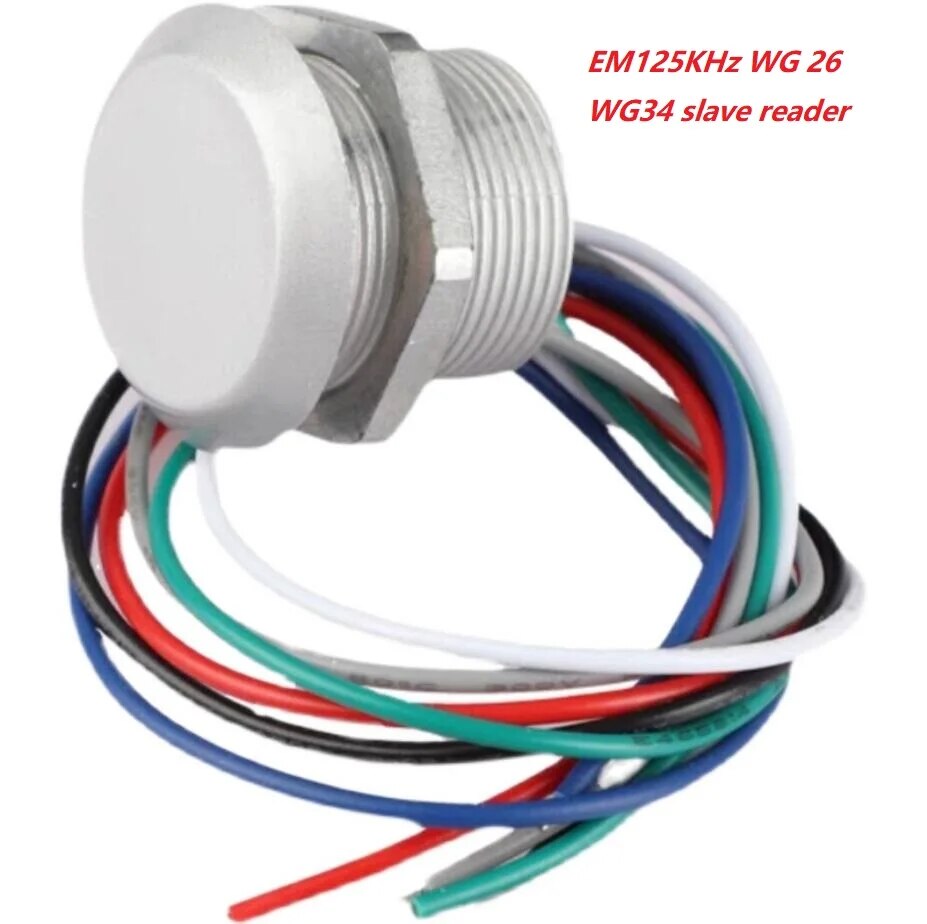 Outdoor Proximity Slave RFID 125khz WG26 WG34 Access Control RFID Reader RF EM Door lock Access Card Reader. 