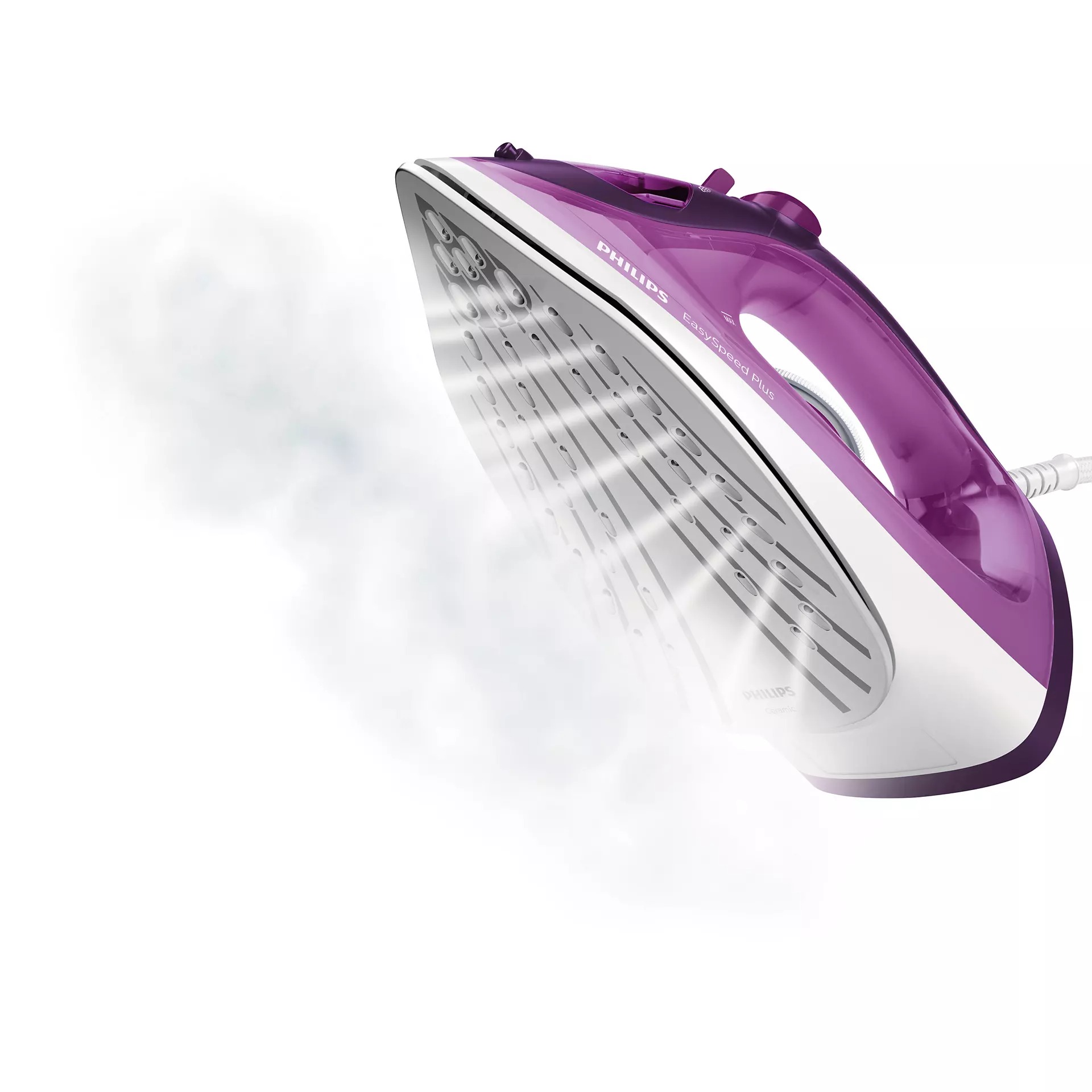 Philips EasySpeed Plus Steam Iron GC2147/30-2400W, Quick Heat up with up to 30 g/min steam, 150g steam Boost, Scratch Resistant Ceramic Soleplate, Vertical steam, Drip-Stop. 