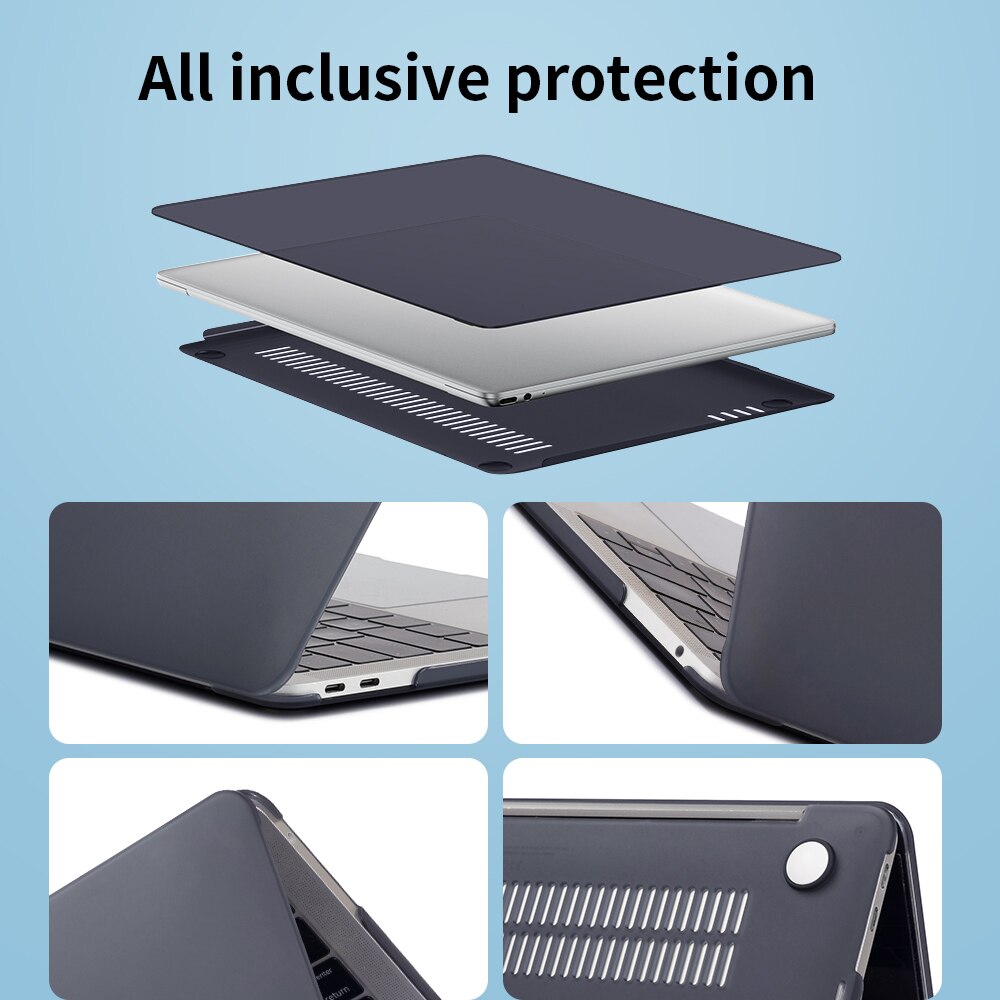 【VisioN Shop】Laptop Case For Macbook Air 13 A2337 A2179 2021 A2338 M1 Chip 13 11 15 A2289  Bar for Mac book Pro 16 A2141 Case. 
