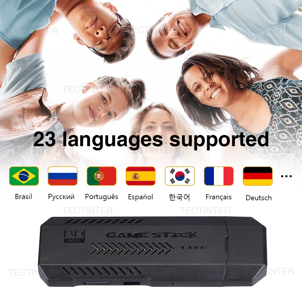 X2 Plus 4K Game Stick 128G Built-in 41000 3D Games 40+ s for N64/PSP HD Video Game Console With Wireless Controller. 