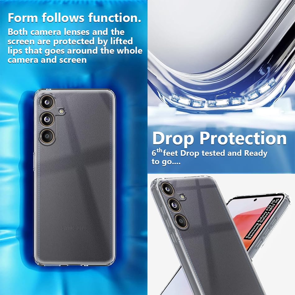 Samsung Galaxy F55 5G  Transparent Soft & Flexible  Mobile Back Cover. 