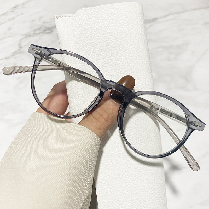 Classic Boston frame type myopia glasses for men, round frame glasses frames, trendy small frame glasses for women with myopia, optional prescription