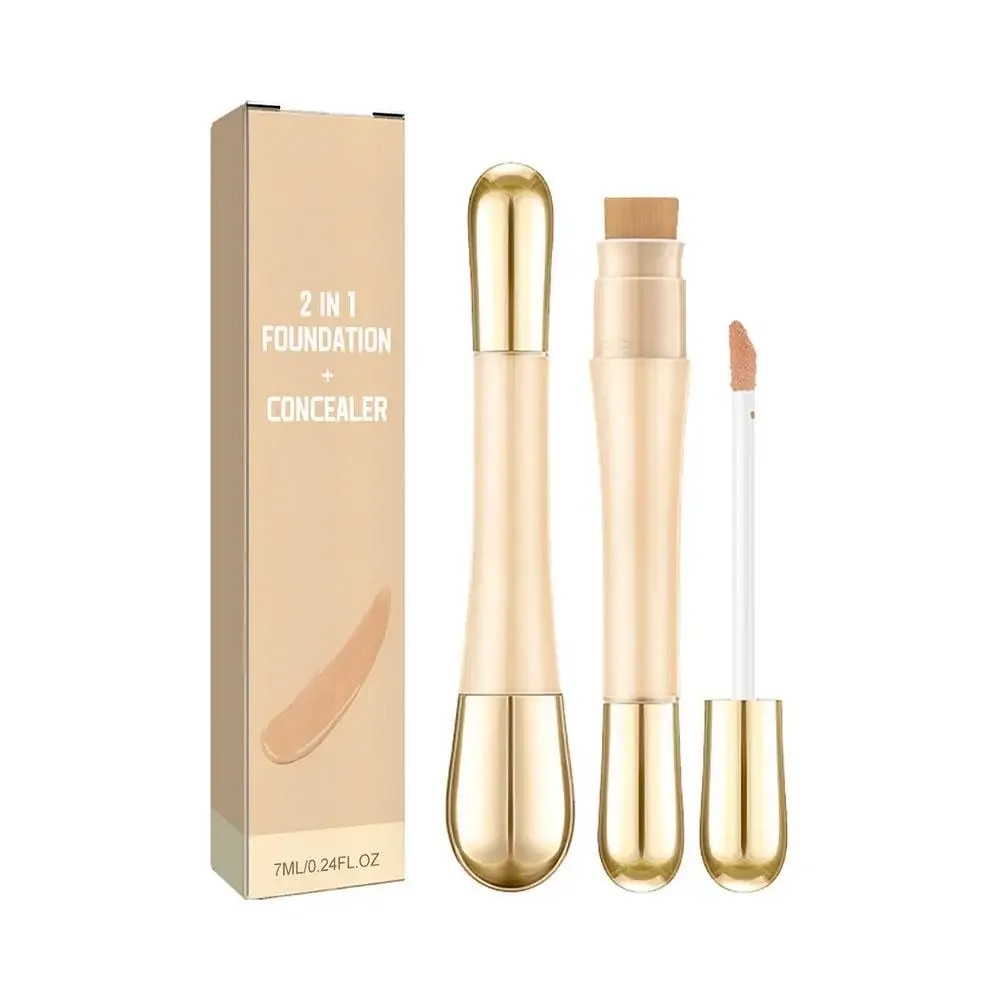 JAYSUING 2-in-1 Double Head Concealer Remove Spot Black Makeup High Acne Mark Coverage Eye Makeup Face Invisible Correction U7L1. 