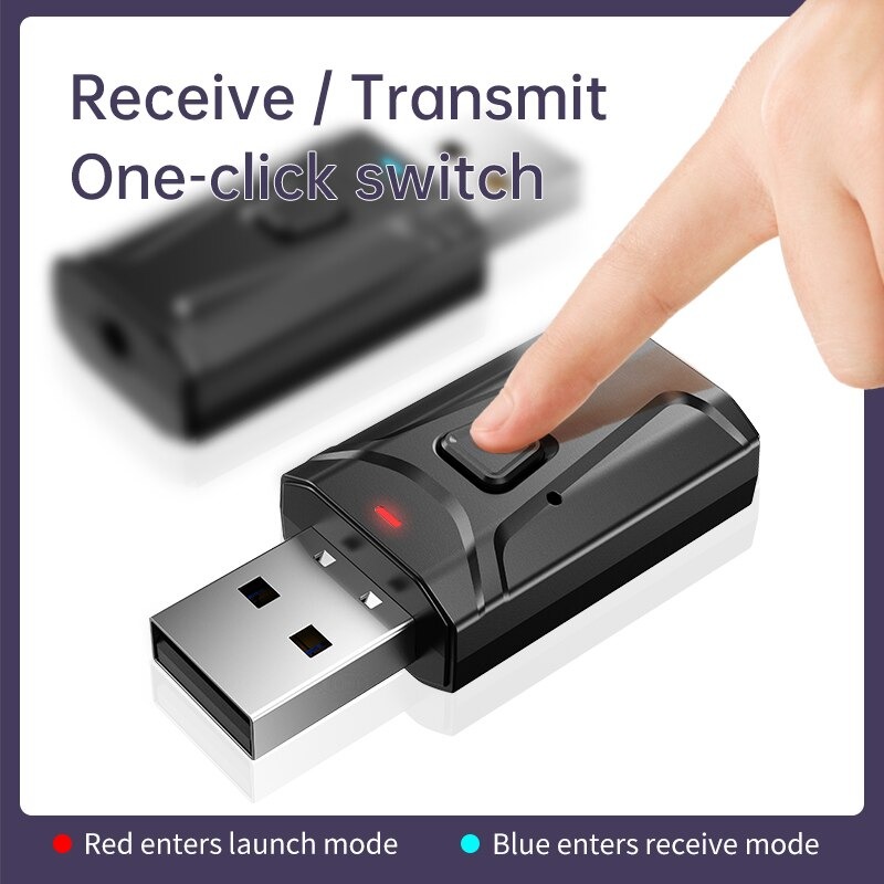 CASIFY BT04 4 in 1 Bluetooth 5.0 BT Transmitters Receivers Audio Receiver Transmitter Wireless Adapter Mini Stereo Bluetooth AUX RCA USB 3.5mm Jack For laptop Cars. 