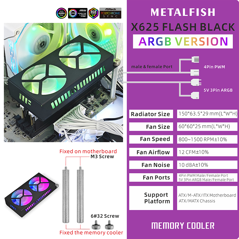 METALFISH BlockCase Aluminum Open Frame Case Support ATX/M-ATX Mainboard GPU Mount Horizontally 240 Liquid Cooler Gaming Cabinet. 