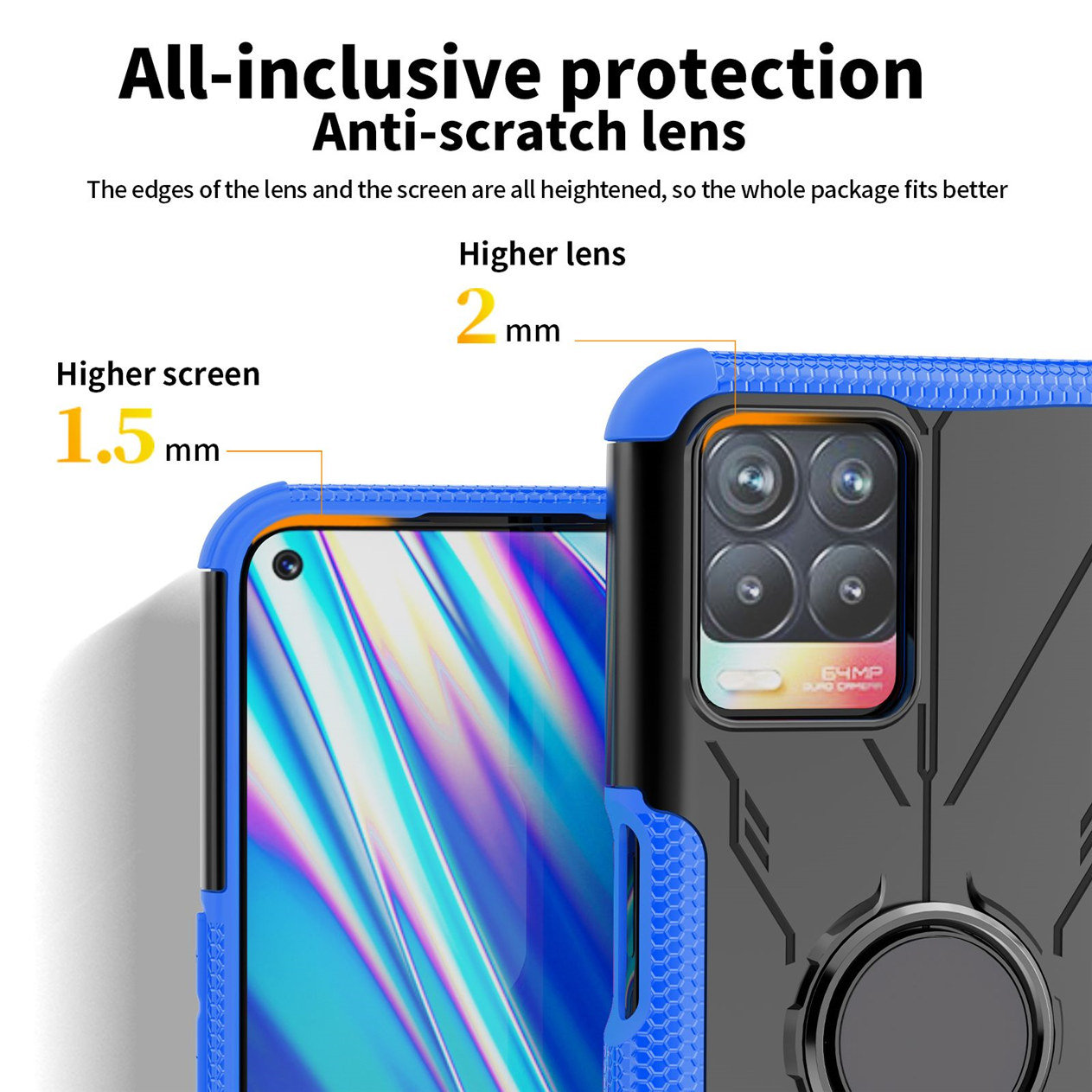For Motorola Moto G 5G (2022) Phone Case TPU and PC Solid Color Armor Kickstand Casing Buffer Shockproof Stand Holder Back Cover. 