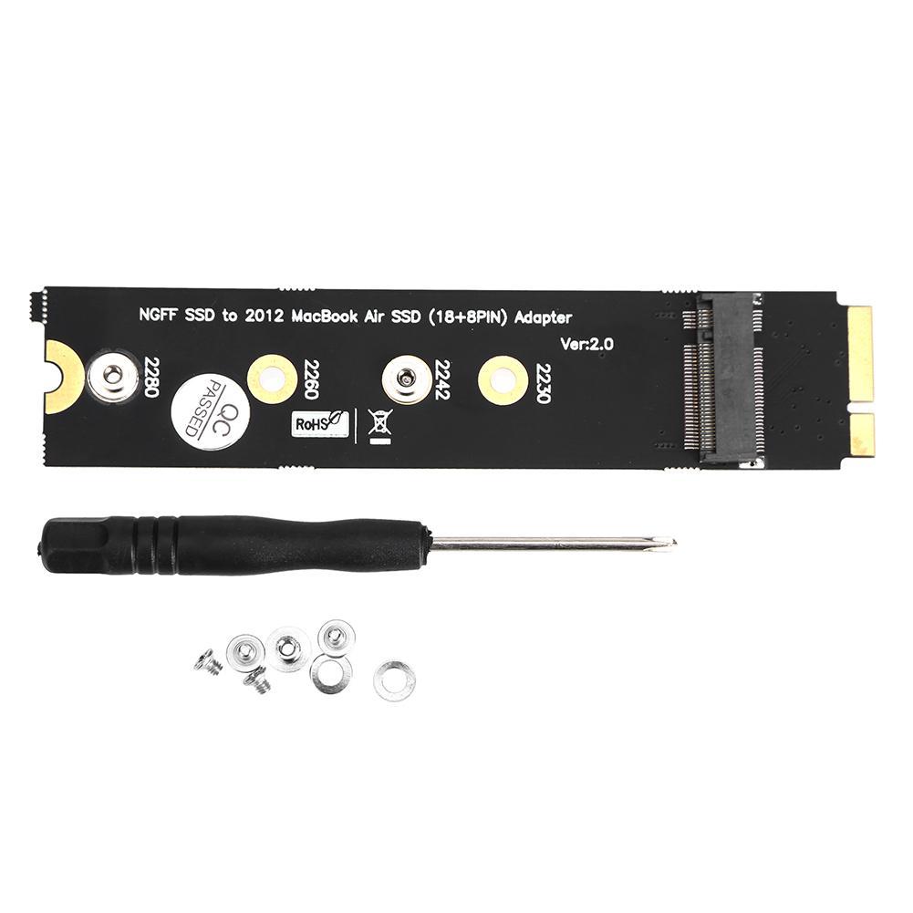 Vktech M.2 NGFF SSD to 18+8pin SSD Adapter Card for MacBook Air 2012 A1465 A1466. 