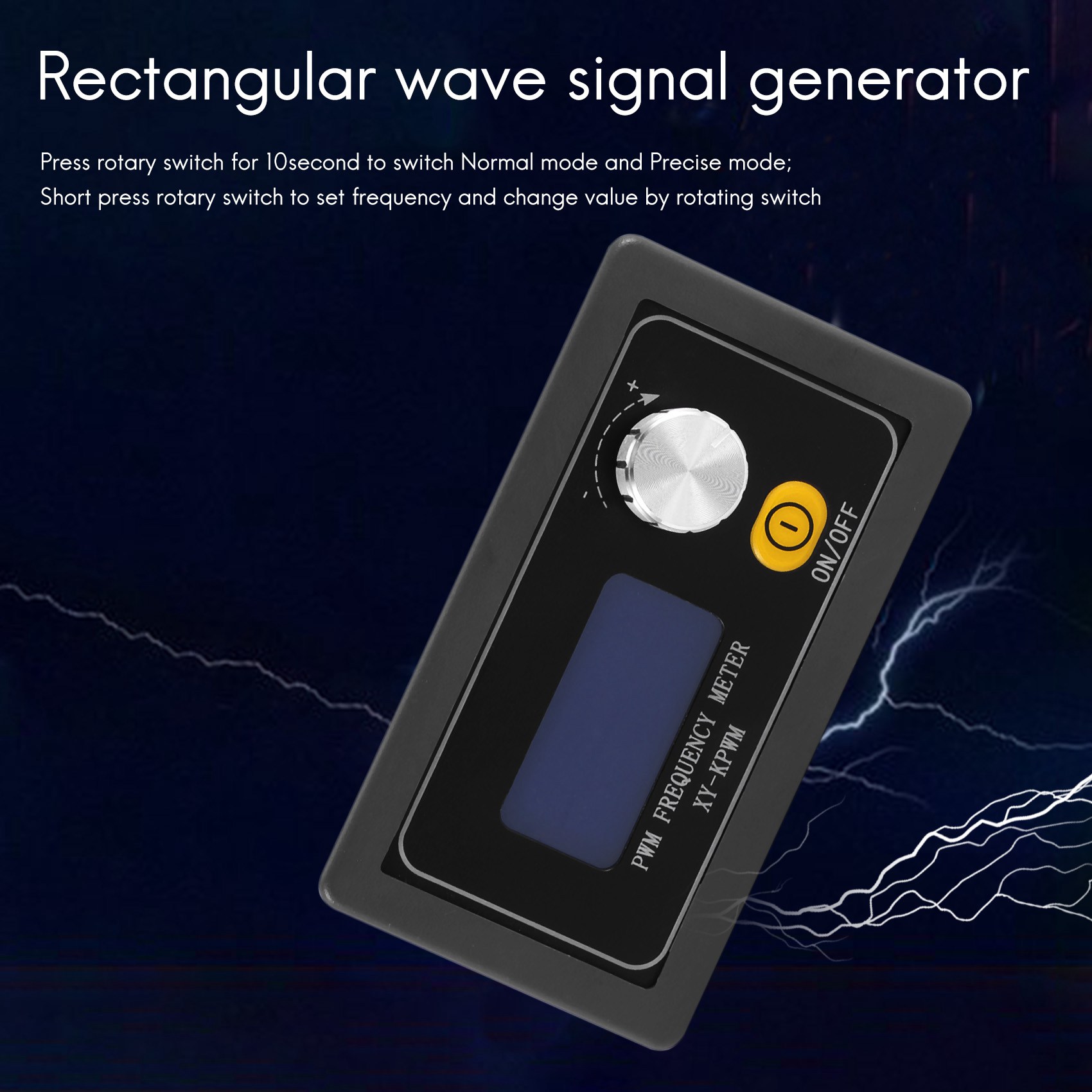 PWM Pulse Frequency Duty Cycle Square Wave Signal Generator. 