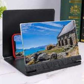 9D Mobile Phone Screen Amplifier Foldable Glass, Phone Holder, Movie/Video Magnifier for Smartphon