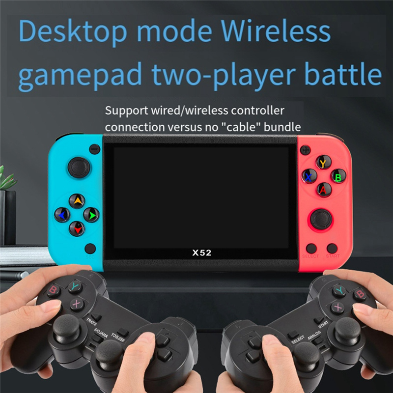 X52 Handheld Game Console HD 5.1 Inch Portable Retro Game Console Built-in Retro Classic Games Audio Video Player Easy to Use. 