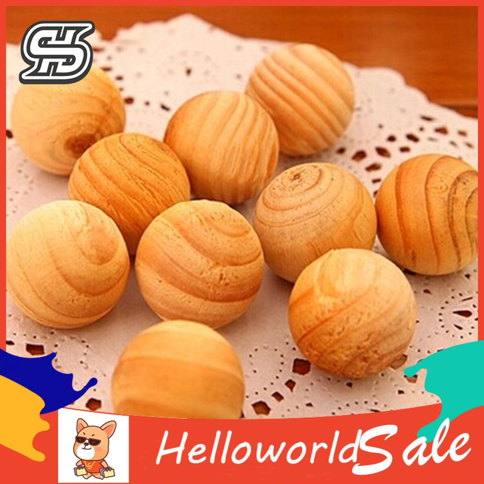 HelloWorld Cedar Wood Ball Moisture-proof Closet Deodorizer Cedar Block. 