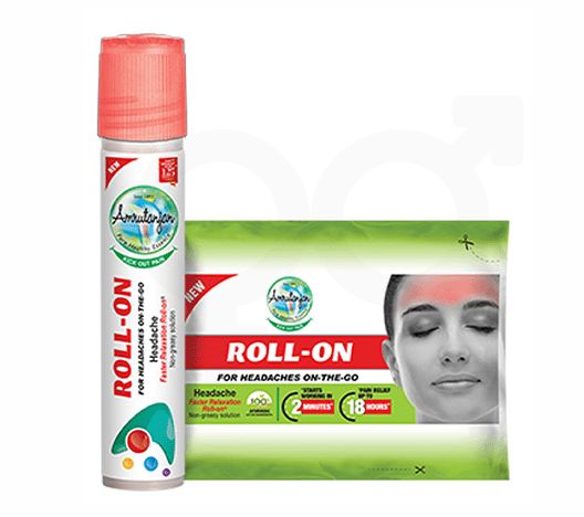 Amrutanjan Headache Faster Relaxation Roll on 10ml INDIAN. 