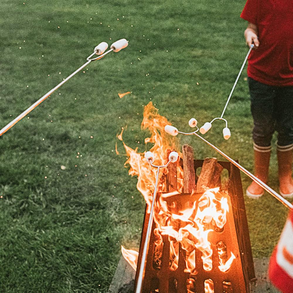 Marshmallow Roasting Sticks for Fire Pit Long 32Inch, Smores Sticks Skewers, Smores Kit for Fire Pit, Premium Telescoping. 