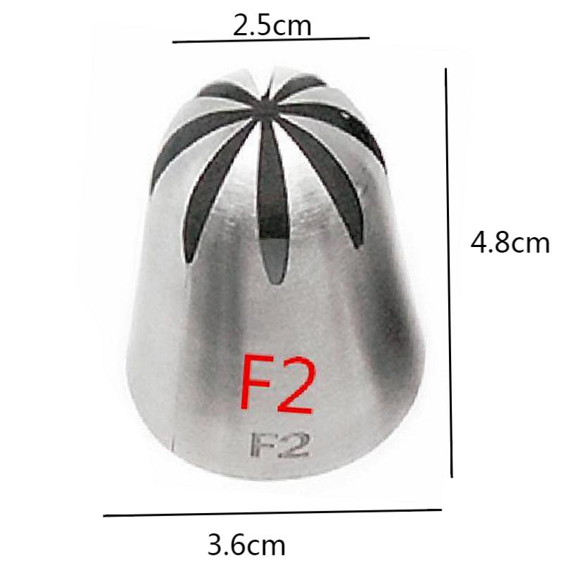 1M 2F 2D Nozzle Tip for Cake Icing Buttercream Pastry Piping Tip Cake Decorating Baking Tool Set. 