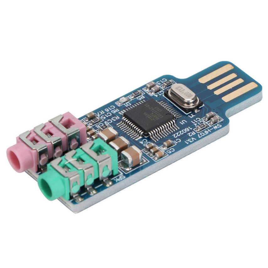 CM108 USB Drive Free Sound Card Laptop Computer External Module