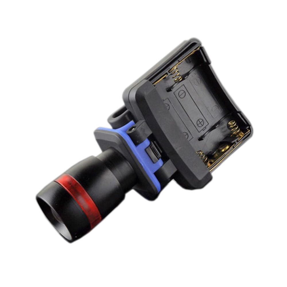 XPE LED 120 Lumen 3 modes waterproof zoomable Clip - on Cap Hat Light flashlight Head light lamp black. 