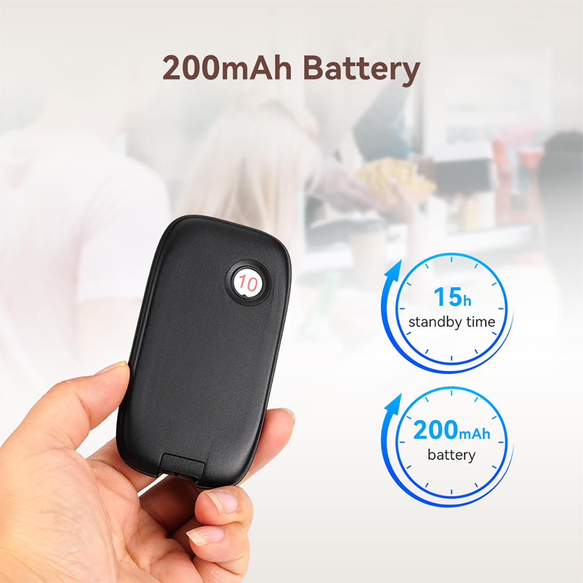 Retekess TD175 Restaurant Pager System, Wireless Calling System,Set with Vibration,Flashing and Buzzer, 1640ft Long Range, 10 Pagers for Restaurant, Church, Food Truck. 