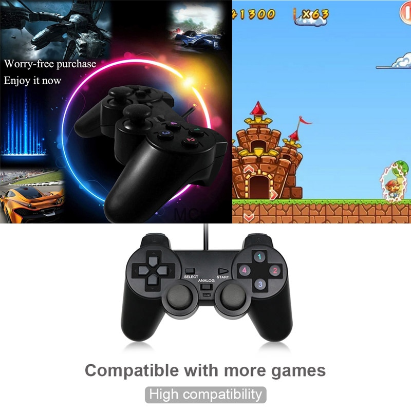 USB Wired Controller Game Joystic Gamepad Vibration Joystick For playstation  For WinXP/Win7/Win8/Win10 For PC Computer Laptop. 