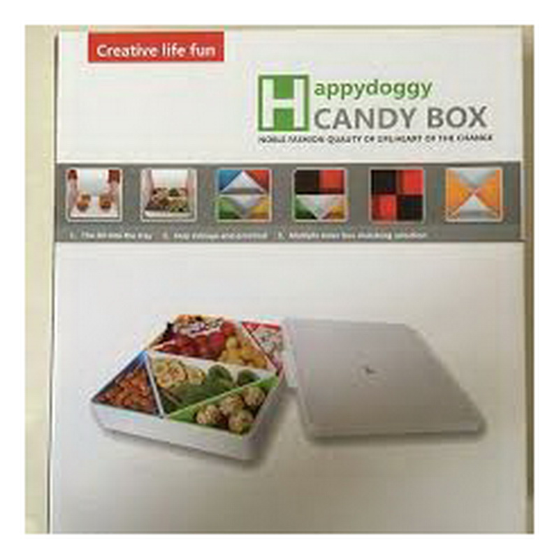 Plastic Chip & Dip Tray Serving Set decorative Box HappY Candy Box. 