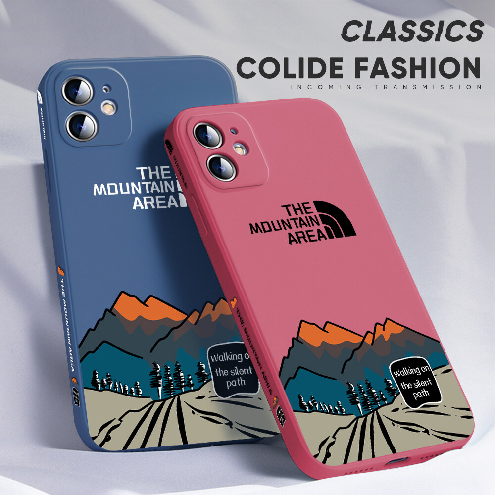 Hontinga Casing Case For infinix Hot 30i Case Simple Moutain Area Case Square Original Liquid Soft Silicone Edge Case Full Cover Camera Protection Cases Back Phone Casing Softcase. 