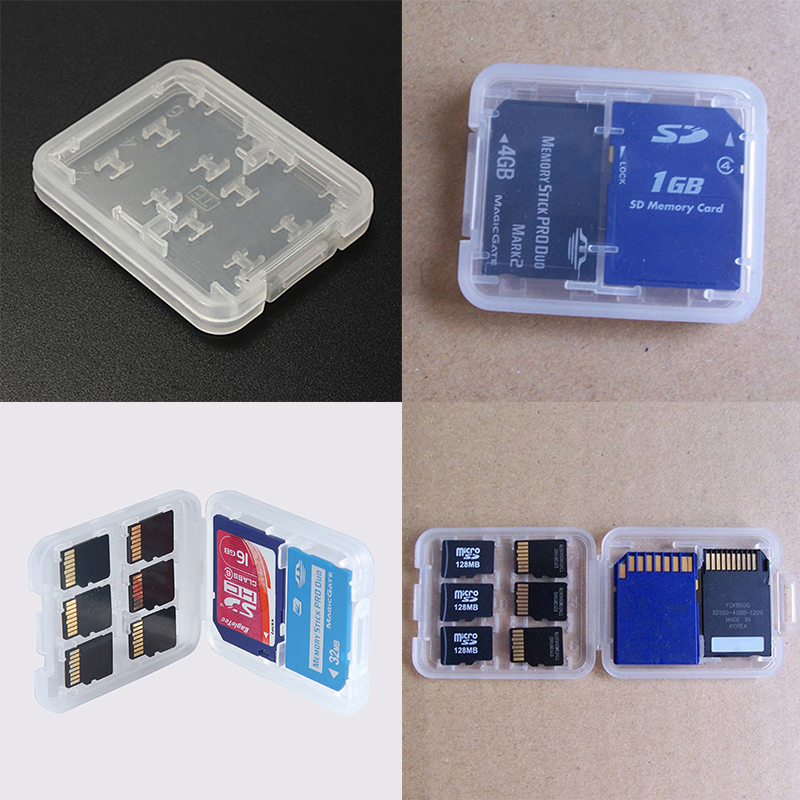 8 Slots Micro SD TF SDHC MSPD Memory Card Protecter Box Storage Case Holder. 